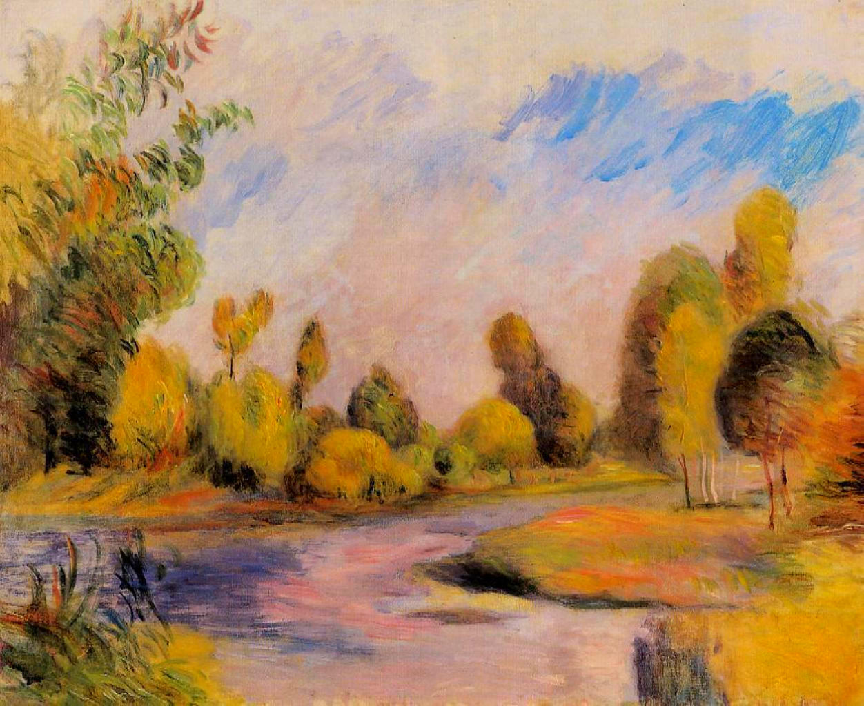 Banks of a river 1896